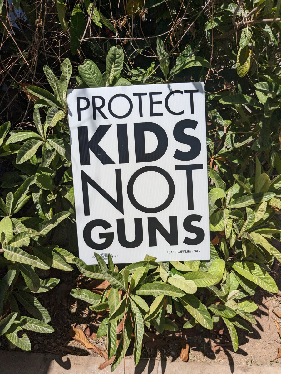 Protect kids not guns yard sign
