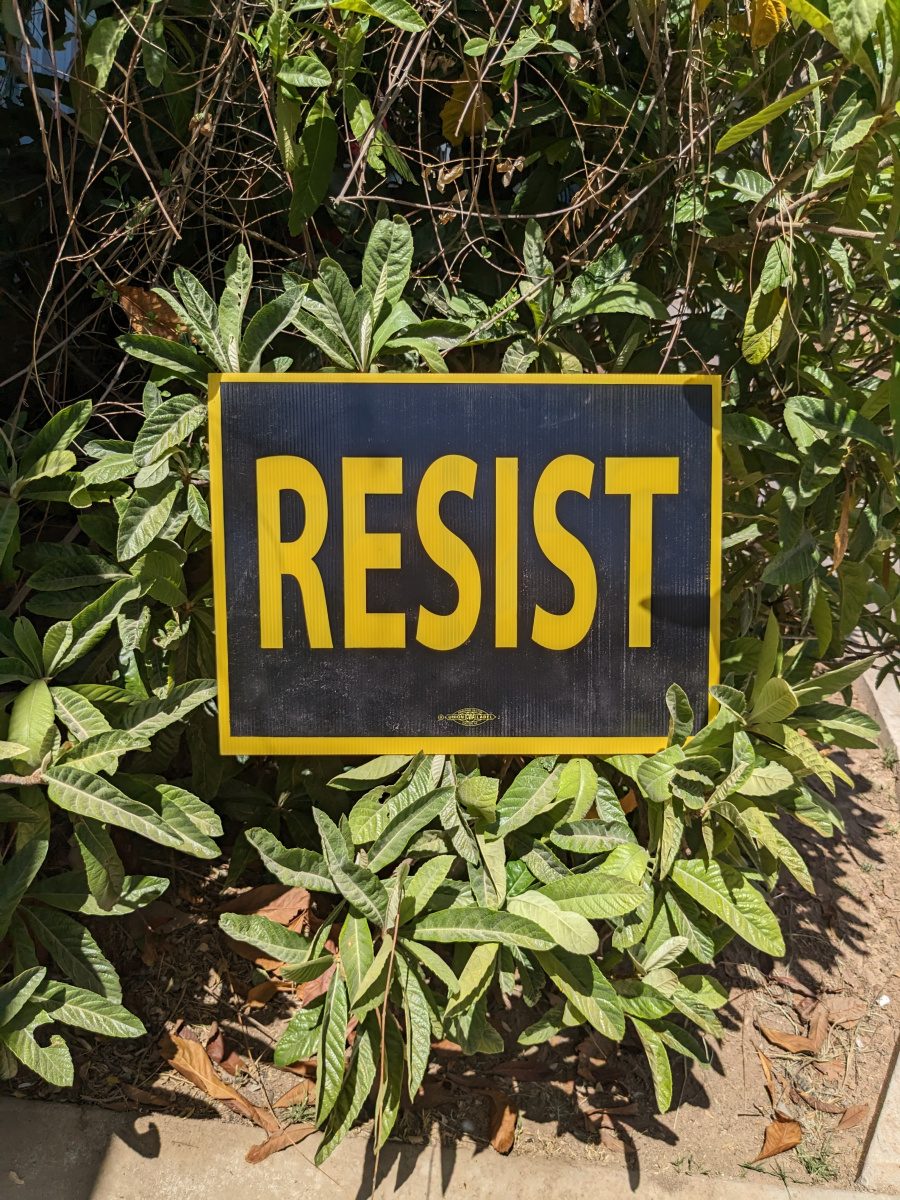 resist yard sign